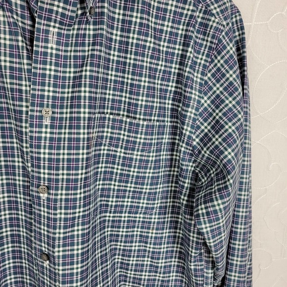 Jos.‎ A. Bank Shirt Size Medium Green Plaid Long Sleeve Button Down - Picture 3 of 4